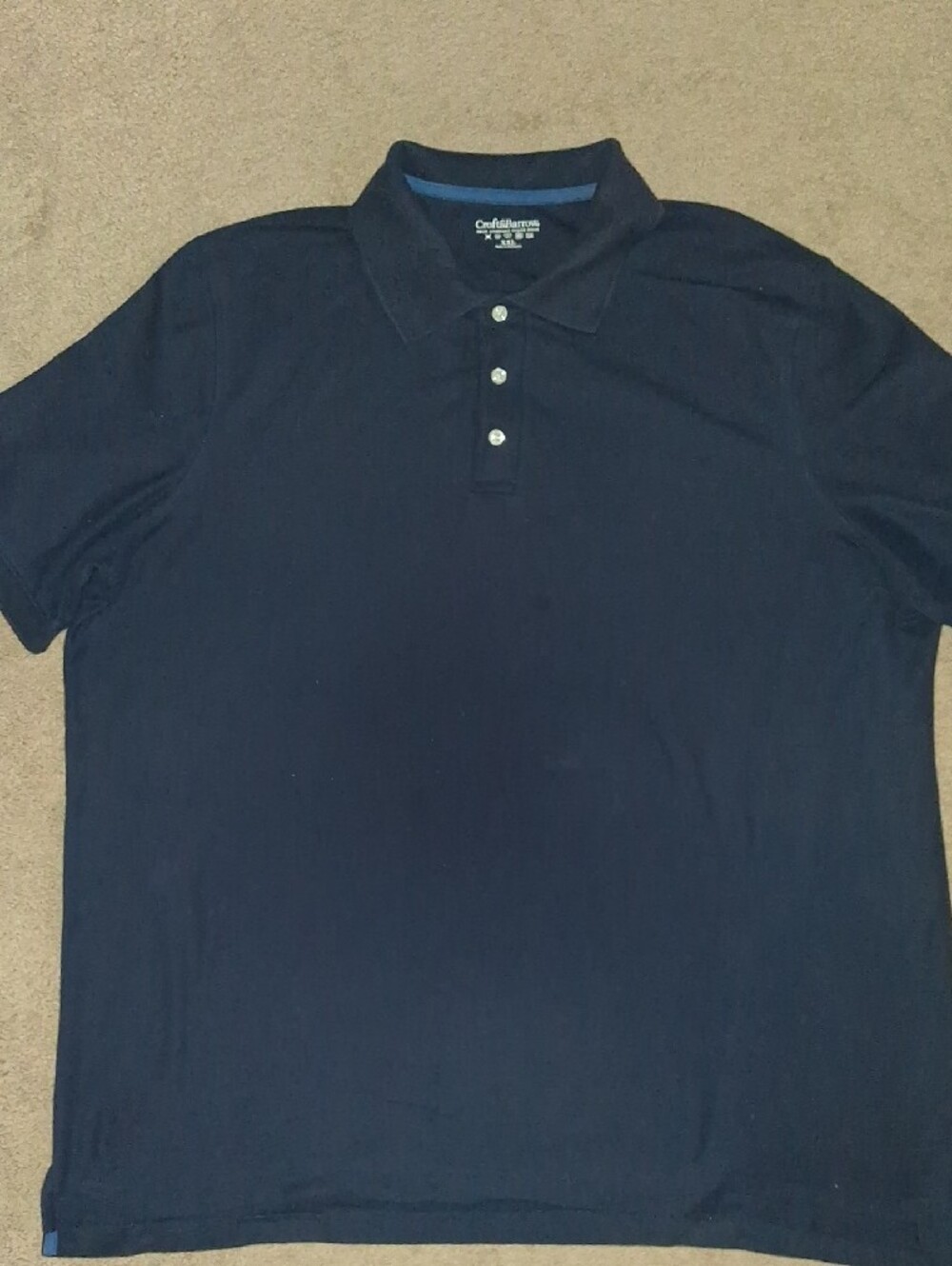 Croft & Barrow Men's Navy Short-Sleeve Polo Golf Shirt Size XXL